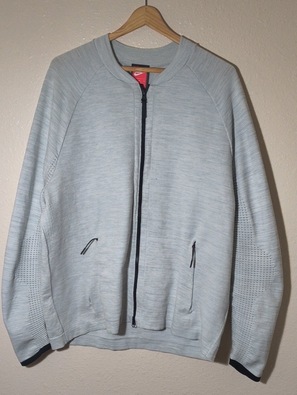 Gray White Nike Athletic Zip Up